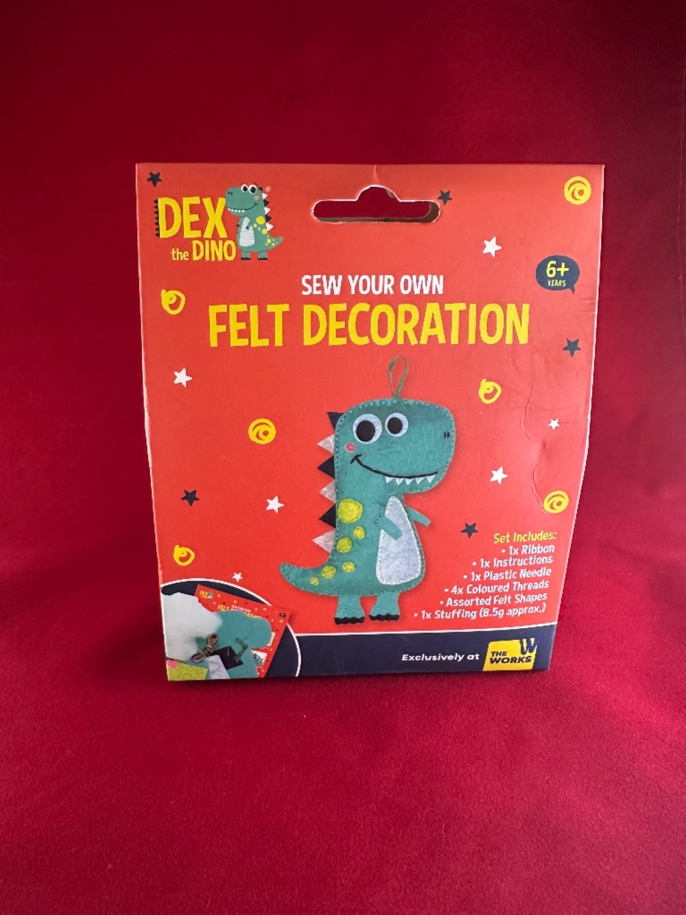 New Dex the Dino Sew Your Own Felt Decoration Craft Kit Ages 6+